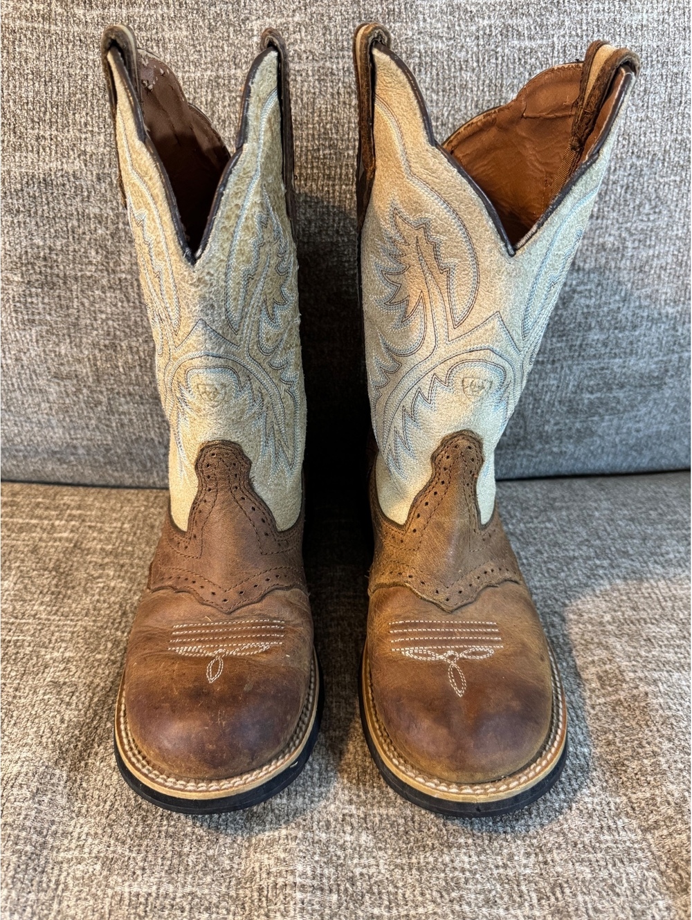 Ariat Fatbaby Original Cowgirl Boots Brown Leather Stitch 8B 10005904